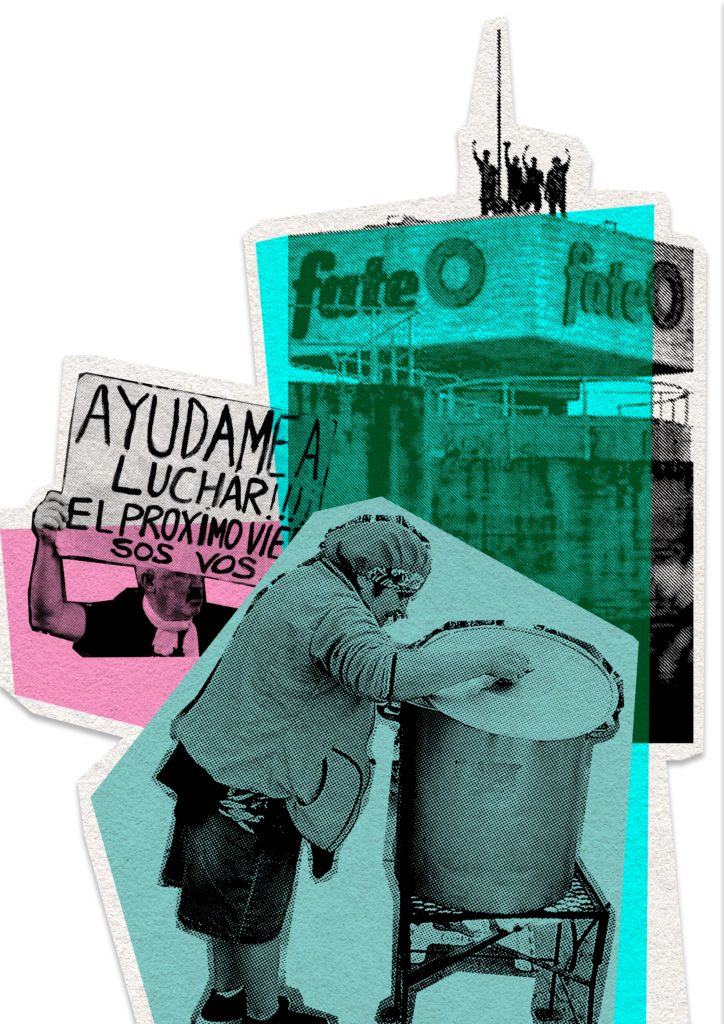 Imagen con FATE, olla popular, jubilad