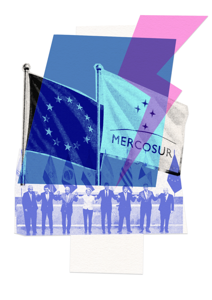 Imagen editada sobre dirigentes nacionales del Mercosur
