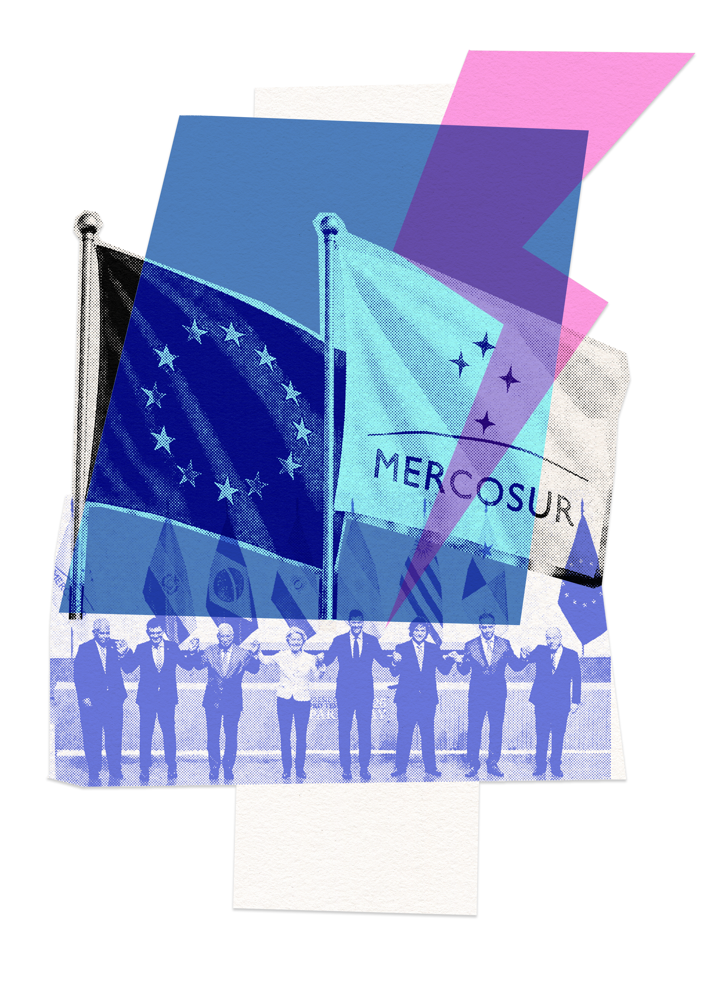 Imagen editada sobre dirigentes nacionales del Mercosur