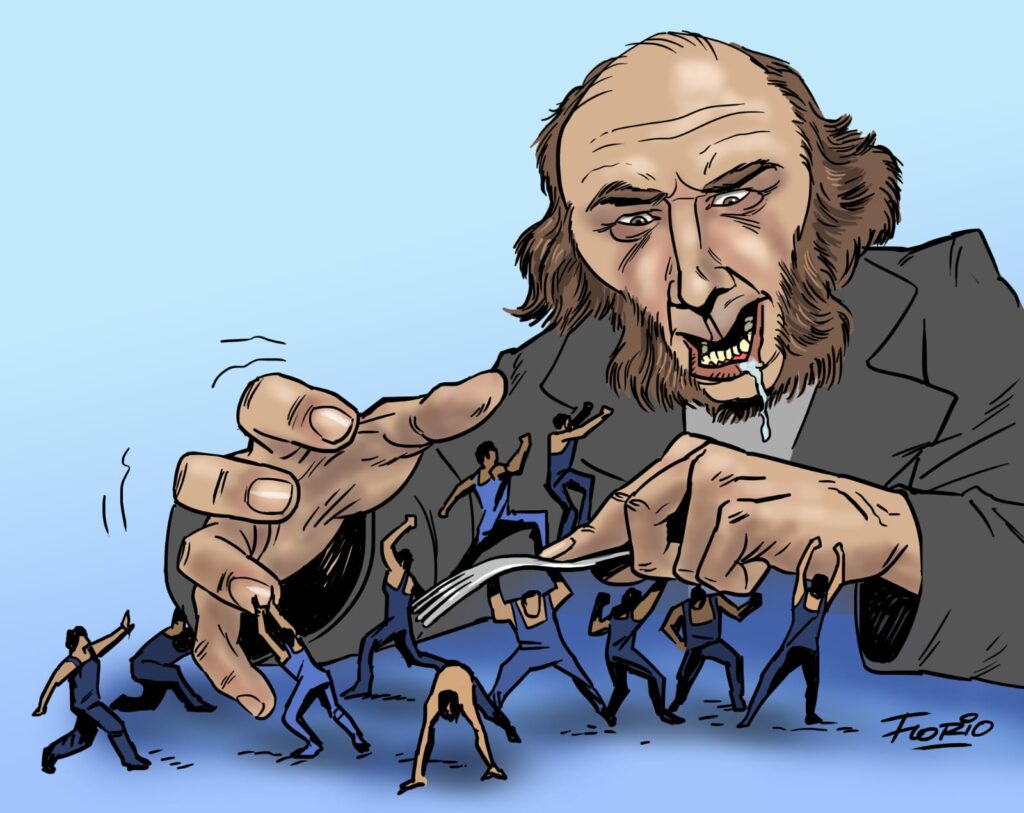 Vampiro hostigando al pueblo