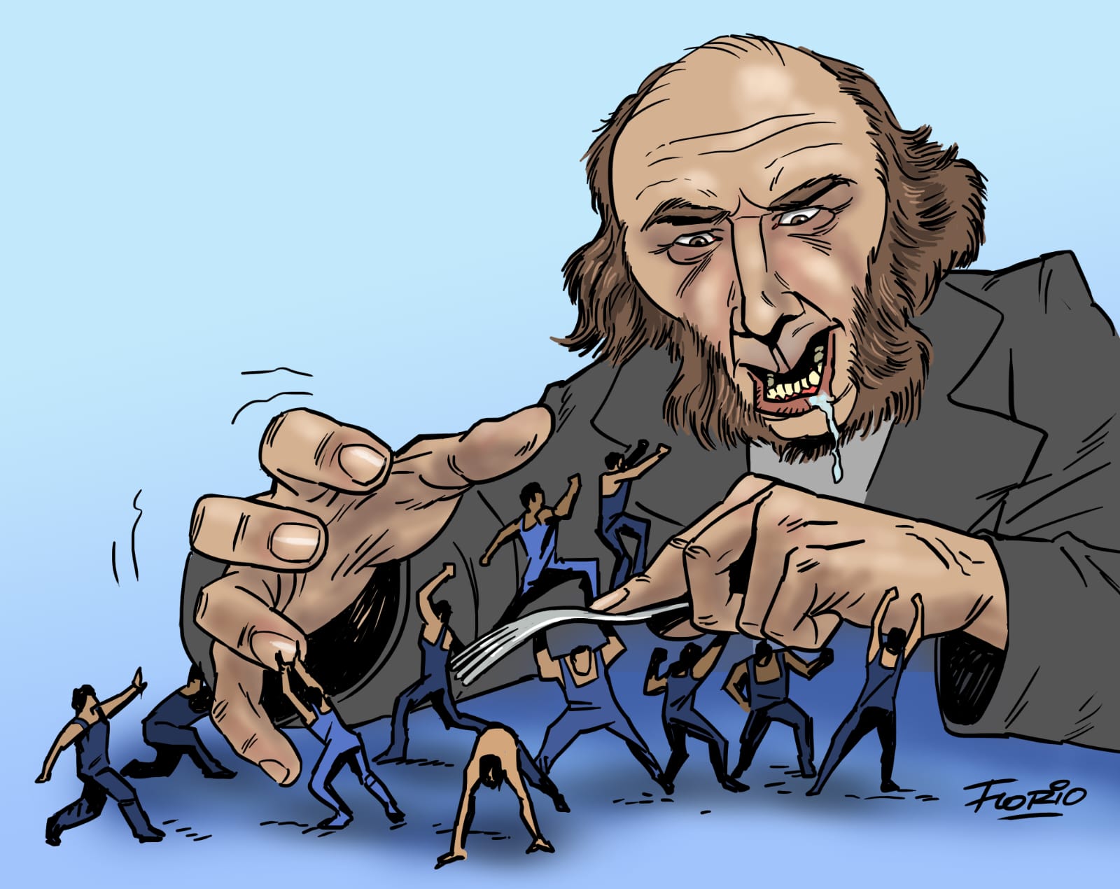 Vampiro hostigando al pueblo